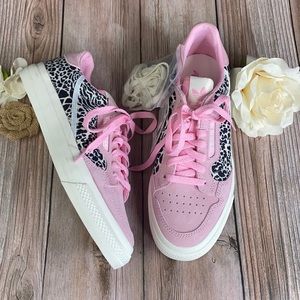 Adidas Pink Leopard Print Sneakers 9.5M